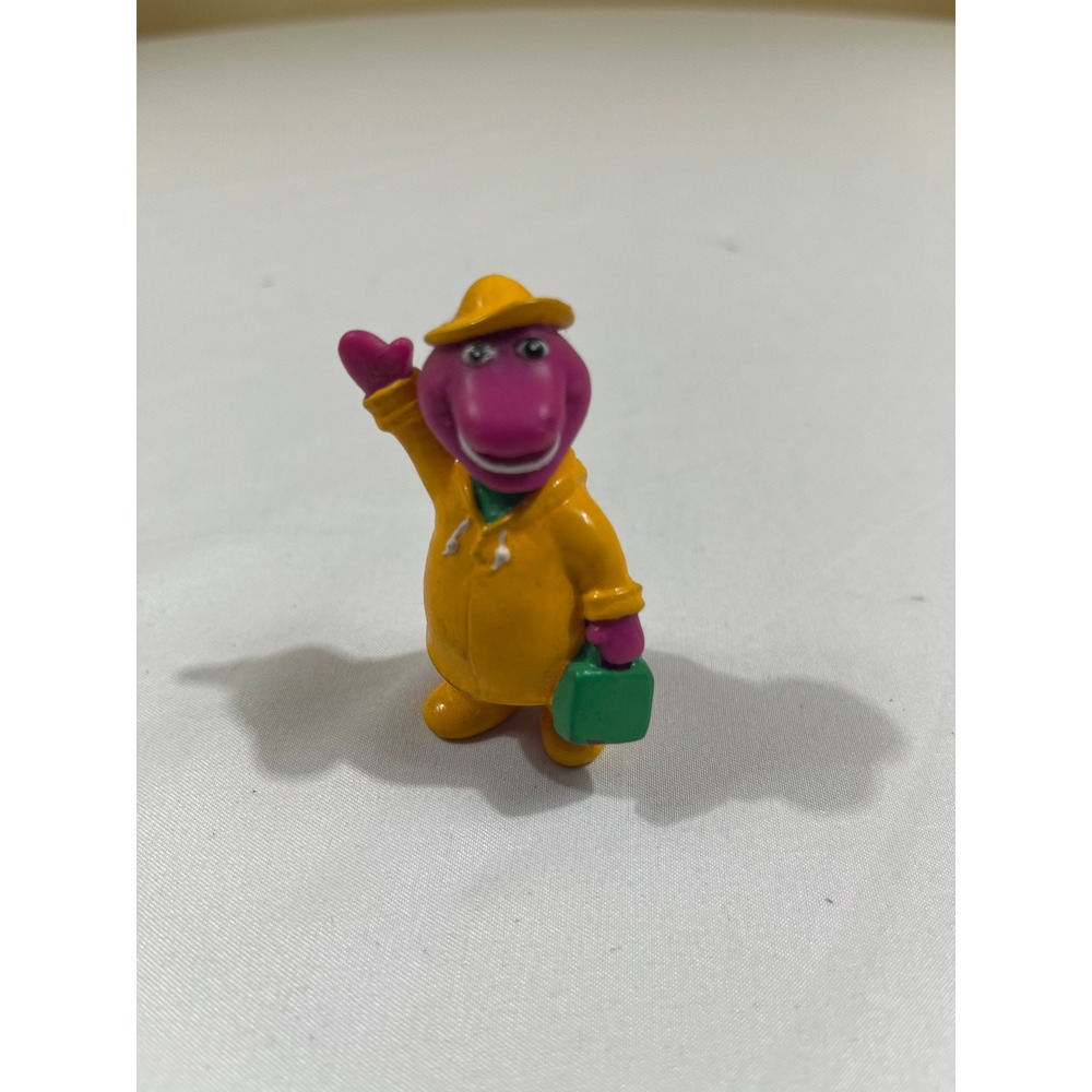Lyons Group Barney PVC Figure 2" Yellow Raincoat Vintage 1993